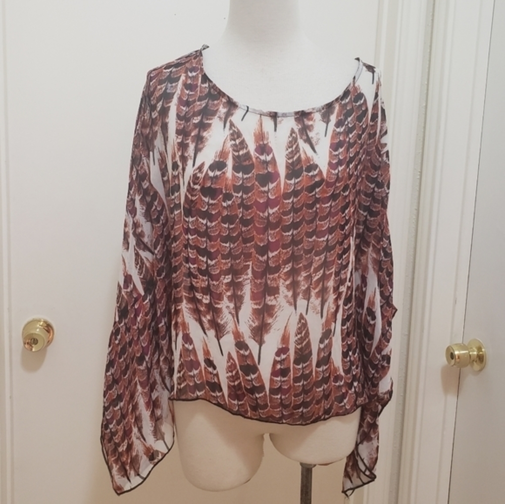 3for$20 poncho style blouse see through